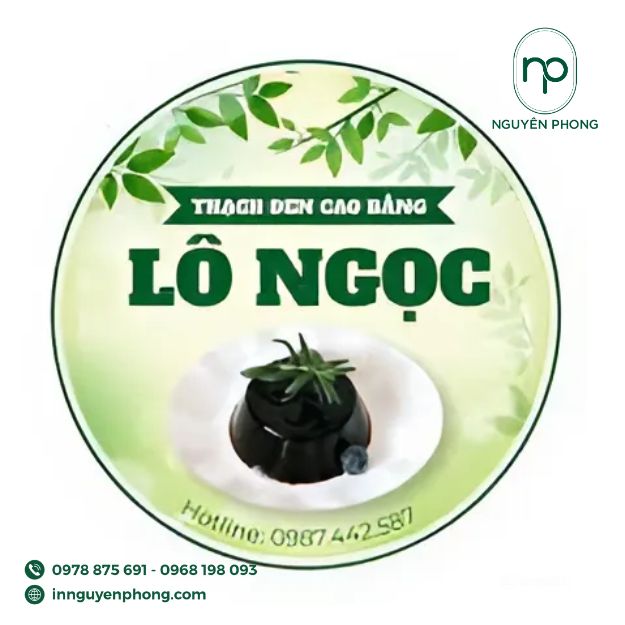 thiết kế tem dán thạch đen đẹp ấn tượng